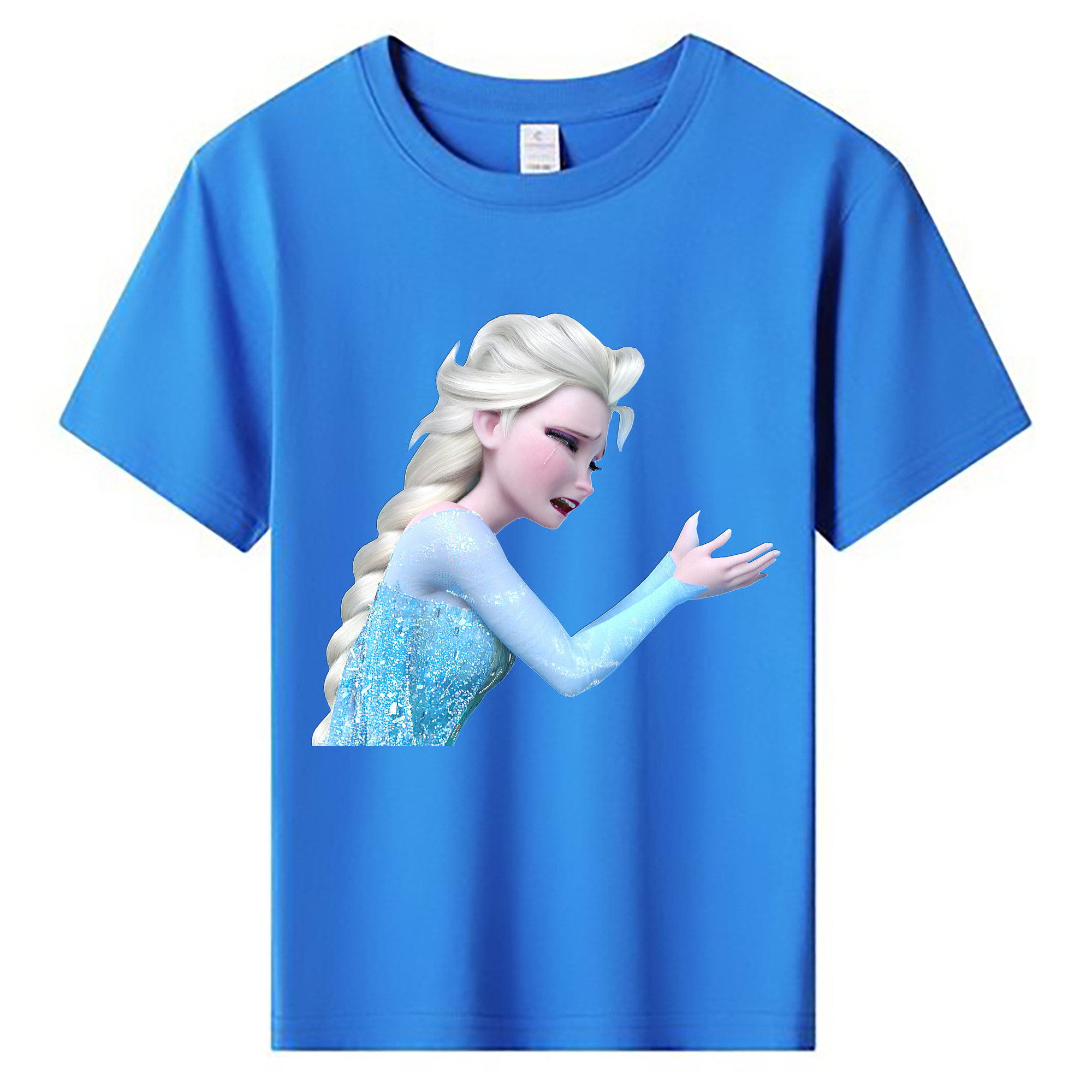 （画像用） アナと雪の女王 アンナ エルサ Frozen Anna Elsa 綿100％キッズTシャツ（フロントプリント）
